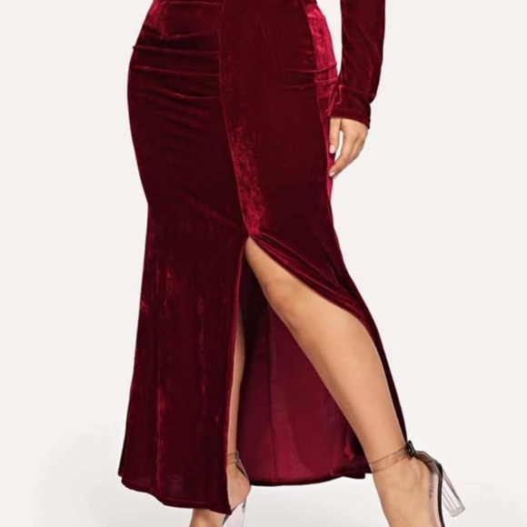 Ruby Velvet Formal Bawdy Dress 3x tag • USA sz18 - Picture 4 of 4